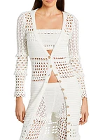 Alaia Knit Crochet Cardigan