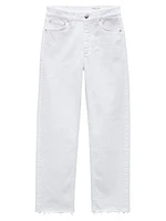 Harlow Stretch Mid-Rise Straight-Leg Jeans