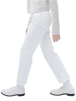 Harlow Stretch Mid-Rise Straight-Leg Jeans