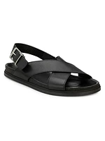 Leather Crisscross Sandals