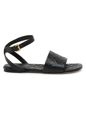 Intreccio Leather Flat Sandals