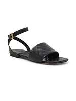 Intreccio Leather Flat Sandals