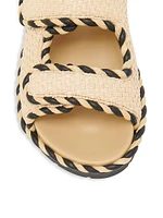 Jack Striped Raffia Sandals