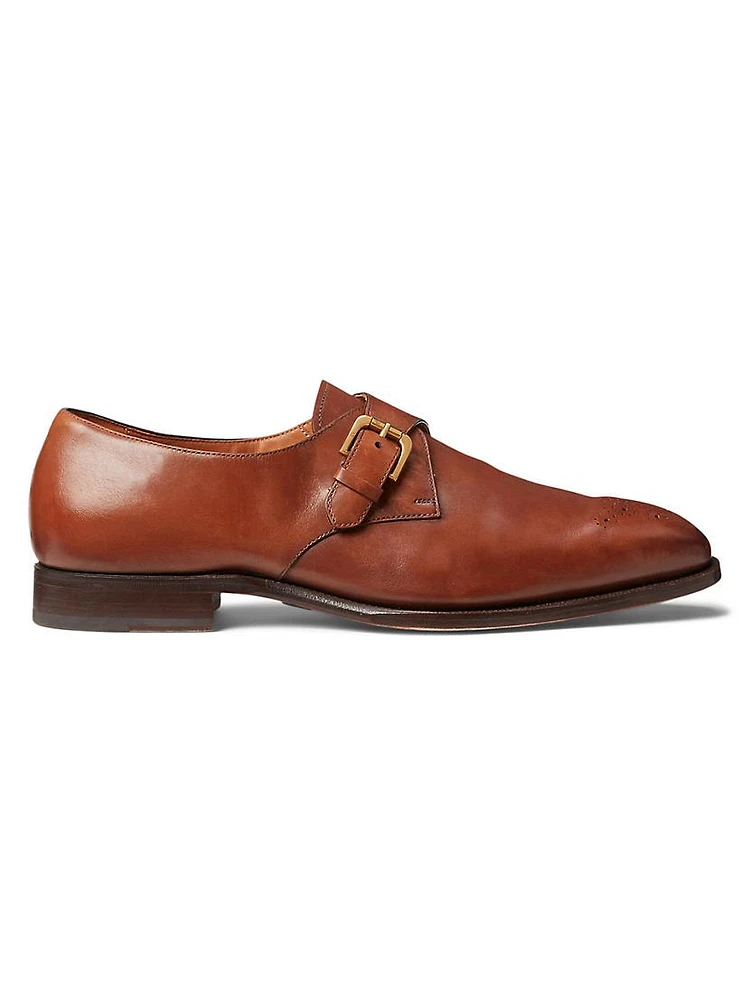 Darnell Burnished Monk-Strap Shoes