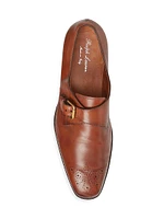 Darnell Burnished Monk-Strap Shoes