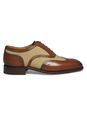 Devon Leather & Cotton Brogues