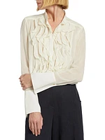 Patti Ruched Cotton & Silk Blouse