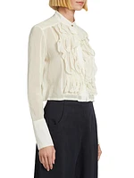 Patti Ruched Cotton & Silk Blouse