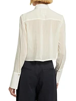 Patti Ruched Cotton & Silk Blouse