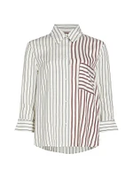 New Morning After Striped Silk Shirt