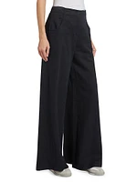 Demie Linen-Blend Wide-Leg Pants