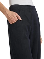 Demie Linen-Blend Wide-Leg Pants