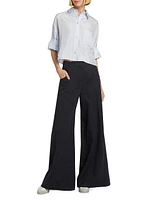 Demie Linen-Blend Wide-Leg Pants