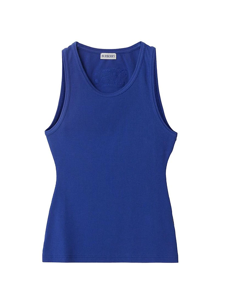 Ribbed Stretch-Cotton Sleeveless Vest