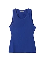 Ribbed Stretch-Cotton Sleeveless Vest