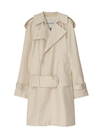 Silk-Blend Belted Trench Coat