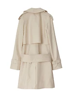 Silk-Blend Belted Trench Coat