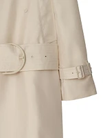 Silk-Blend Belted Trench Coat