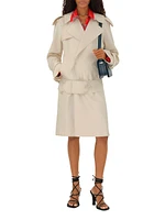 Silk-Blend Belted Trench Coat