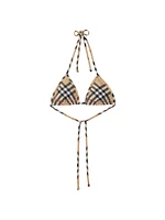 Check Triangle Bikini Top