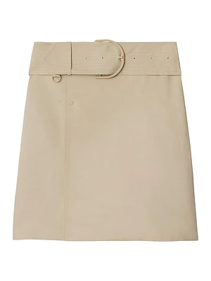 D-Ring Belted Midi-Skirt