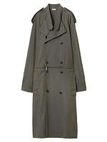 Cotton-Linen Detachable Trench Coat