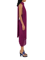 Tiered Fringe Midi-Dress