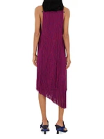 Tiered Fringe Midi-Dress