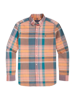 Plaid Madras Whale Shirt