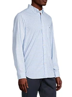 On-The-Go Plaid Button-Front Shirt