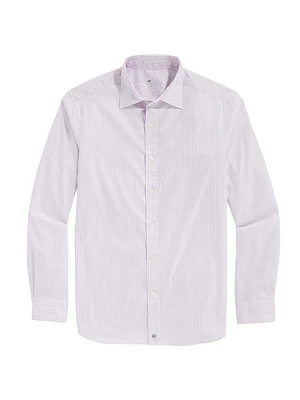 On-The-Go Striped Button-Front Shirt