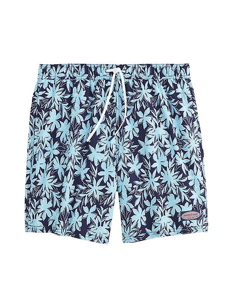 7-Inch Floral Print Chappy Trunks