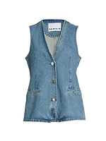 Sleeveless Denim Waistcoat