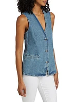 Sleeveless Denim Waistcoat