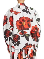 Rose-Print Cotton Shirt