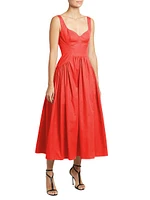 Cotton Poplin Midi-Dress