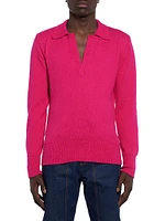 Harry Bouclé Knit Polo Sweater