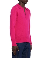 Harry Bouclé Knit Polo Sweater