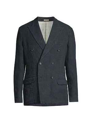 Monster Linen Double-Breasted Blazer