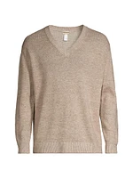 Jeff Linen & Wool-Blend V-Neck Sweater