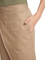 Wide-Leg Cotton Wrap Pants