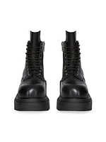 Leather Lace-Up Boots