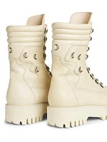 Field Leather Lace-Up Platform Boots