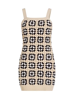 Geometric Crochet Minidress