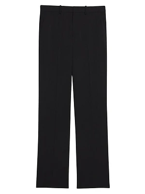 Wool Straight-Leg Trousers