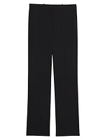 Wool Straight-Leg Trousers