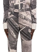 Graphic Denim Carpenter Pants