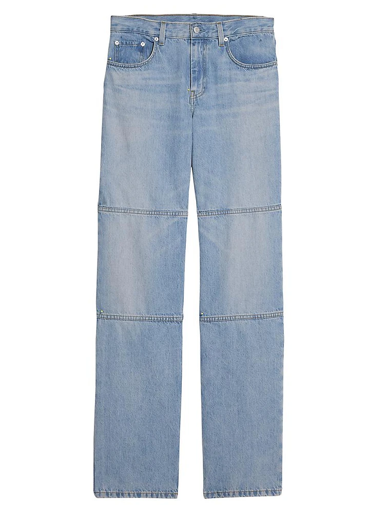 Denim Relaxed-Fit Carpenter Pants