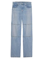 Denim Relaxed-Fit Carpenter Pants