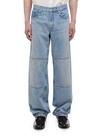 Denim Relaxed-Fit Carpenter Pants